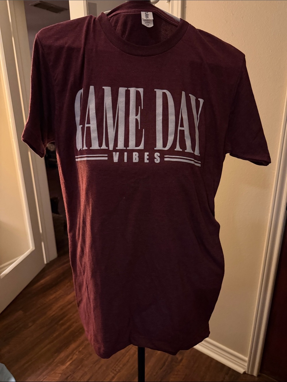 Tultex Maroon "GAME DAY VIBES" Short Sleeve Tee